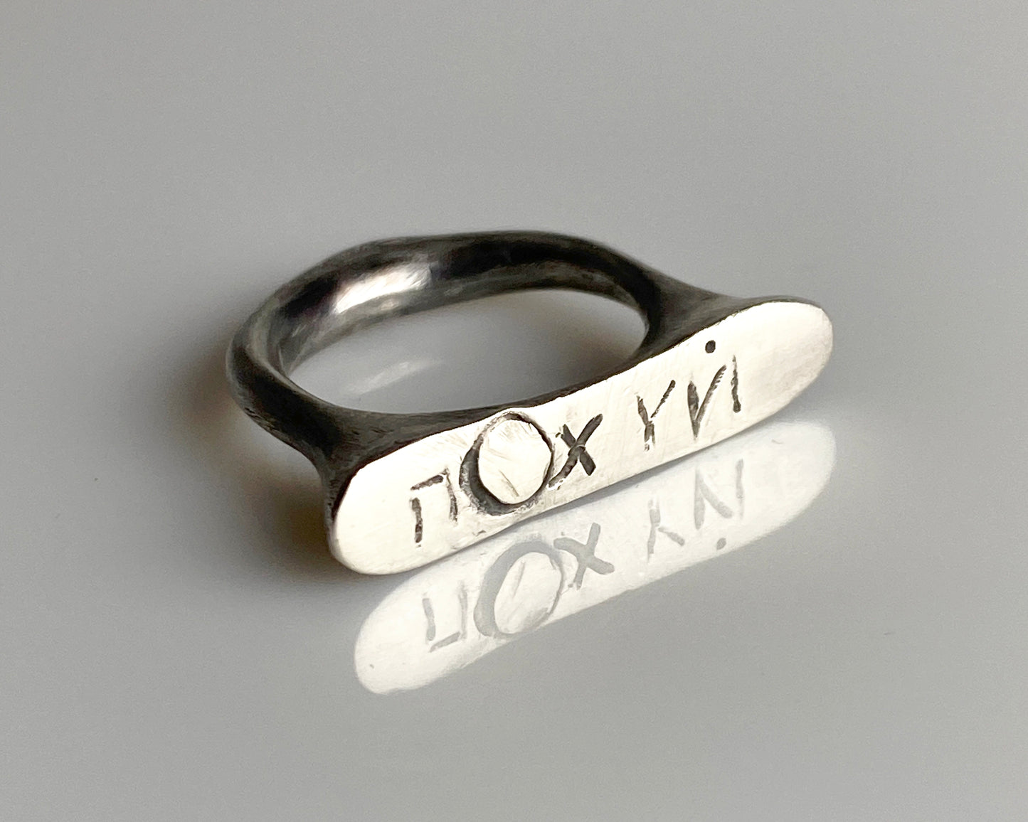 Manifesto Ring with Inscription