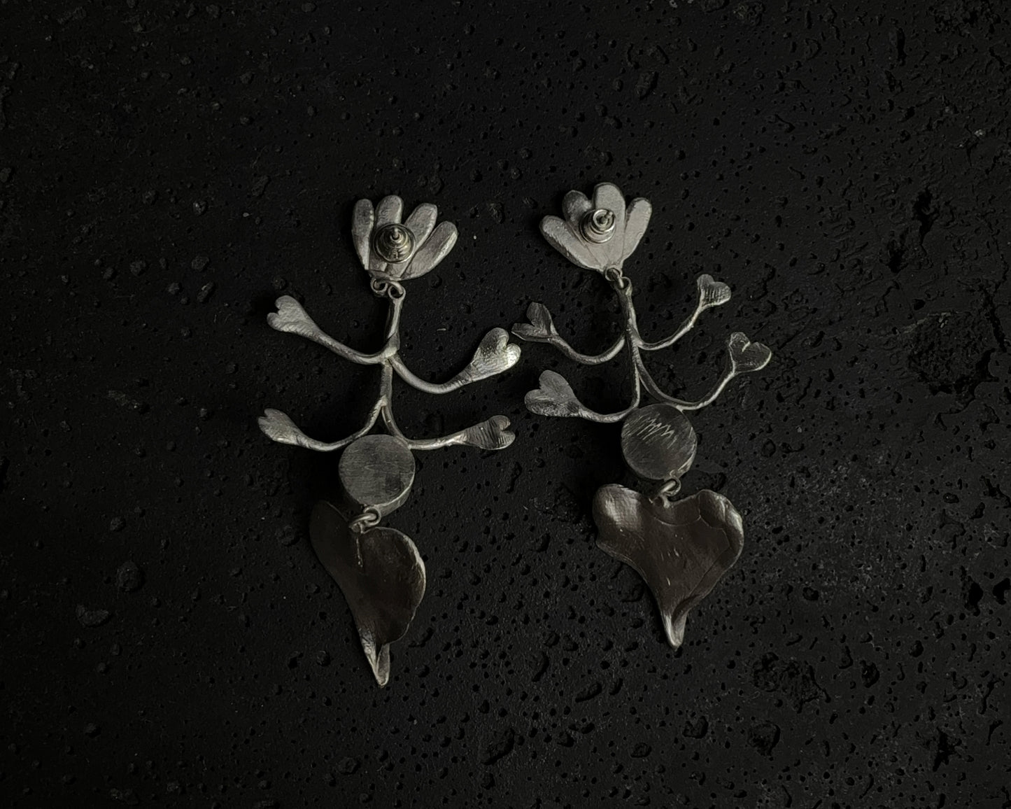 Growing Heart Pearl Earrings