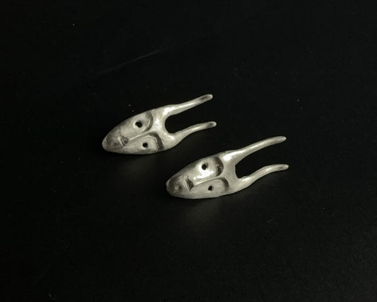 Silver Mask Earrings