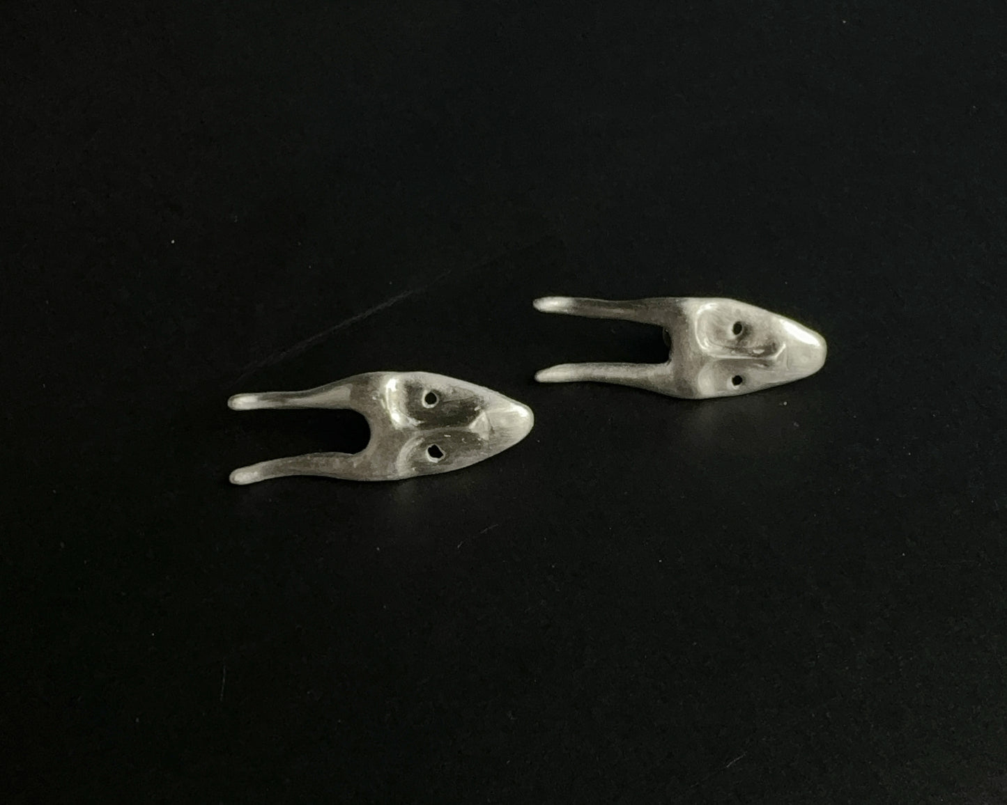 Silver Mask Earrings