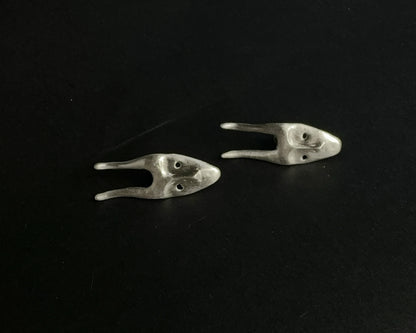 Silver Mask Earrings