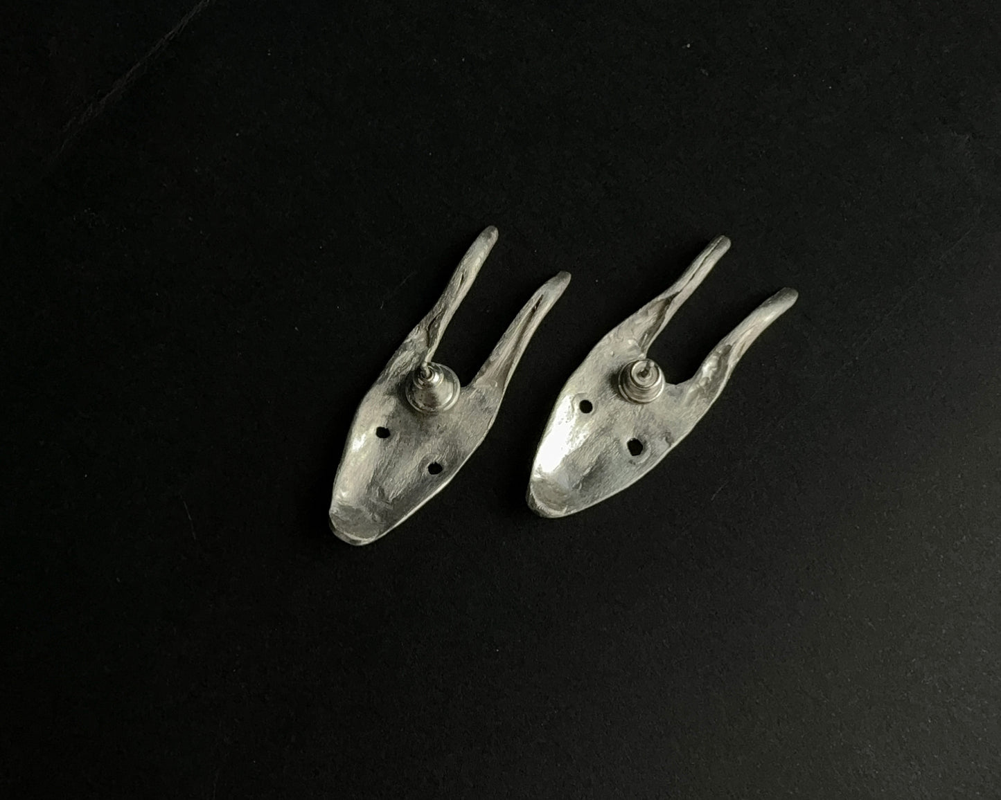 Silver Mask Earrings