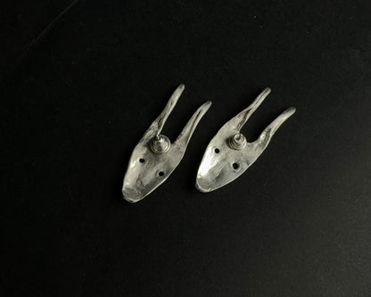 Silver Mask Earrings