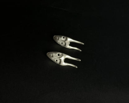 Silver Mask Earrings