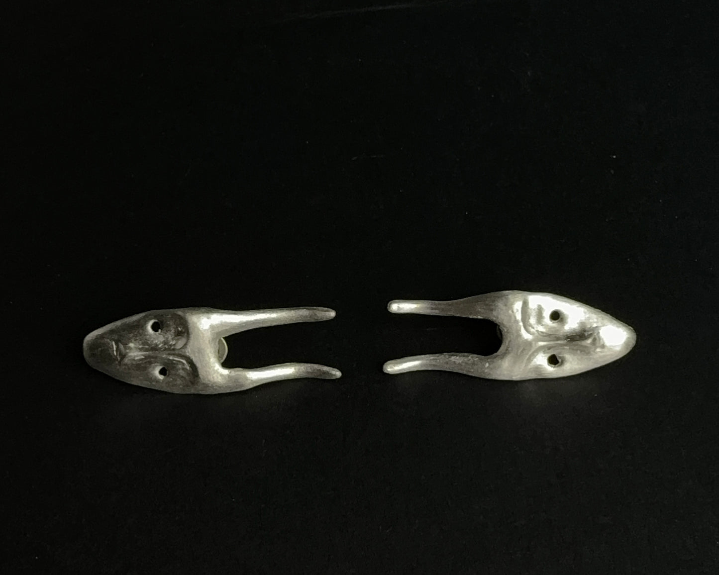 Silver Mask Earrings