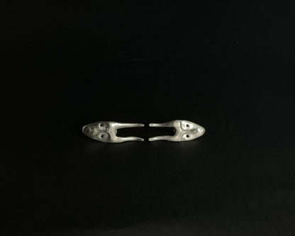 Silver Mask Earrings