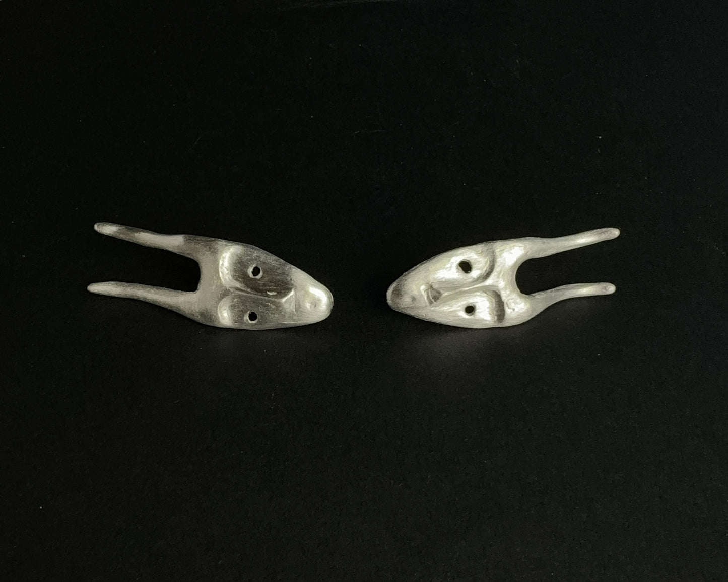 Silver Mask Earrings