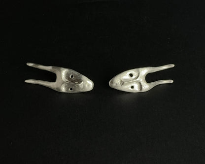 Silver Mask Earrings