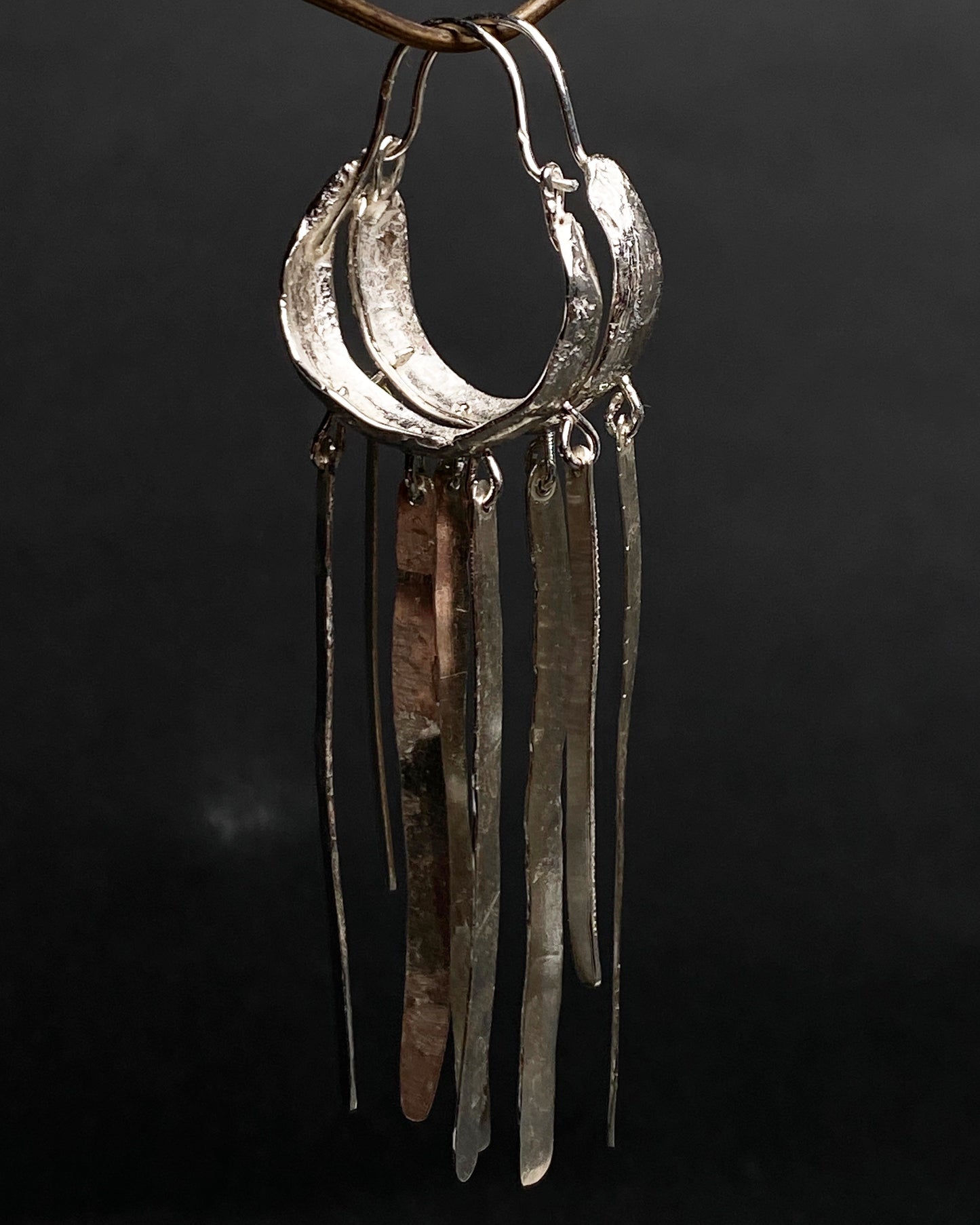 Timeless Textured Silver Dangle Earrings