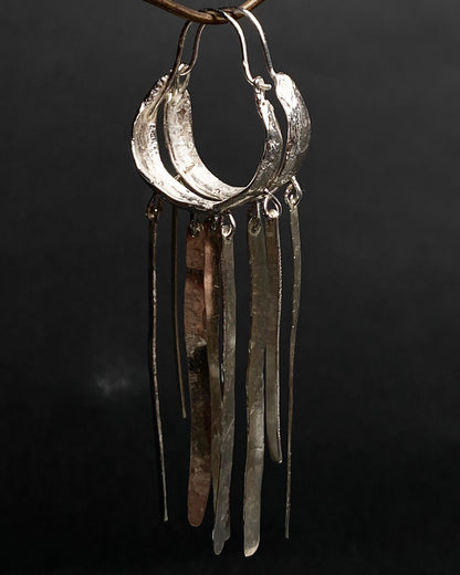 Timeless Textured Silver Dangle Earrings