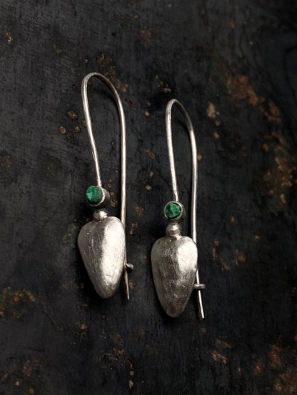 Crafted hearts earrings